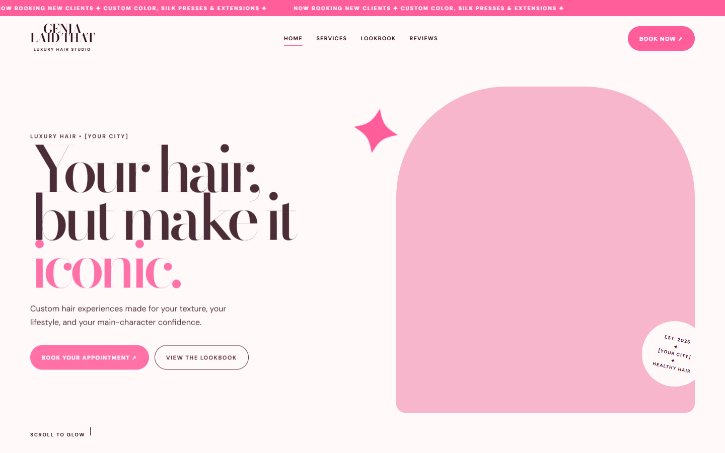 Genia Laid That website screenshot